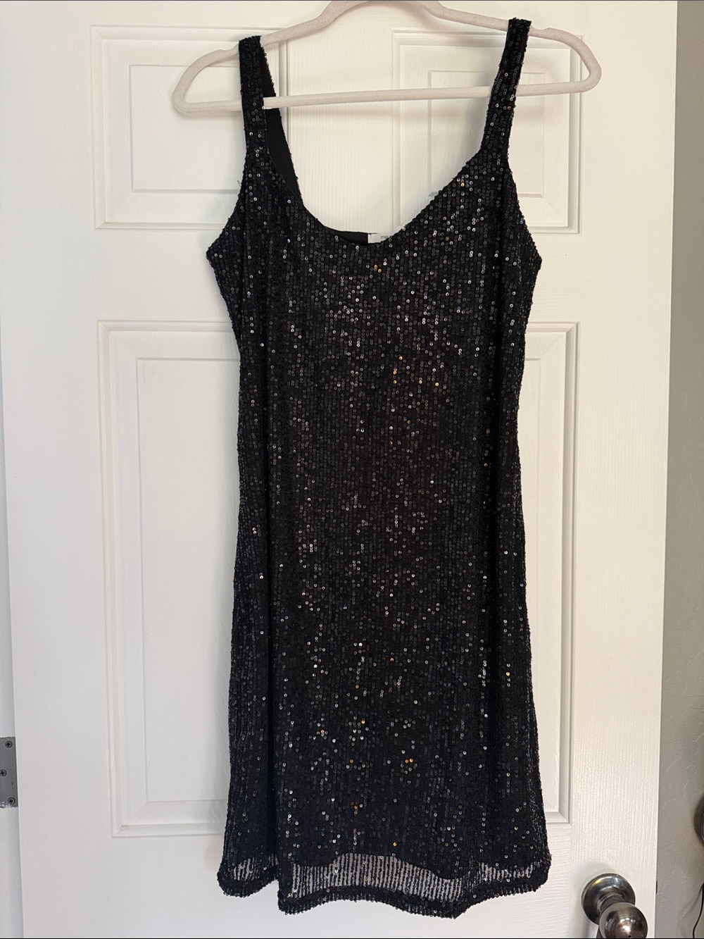 Maurices Black Sequin Slip Dress